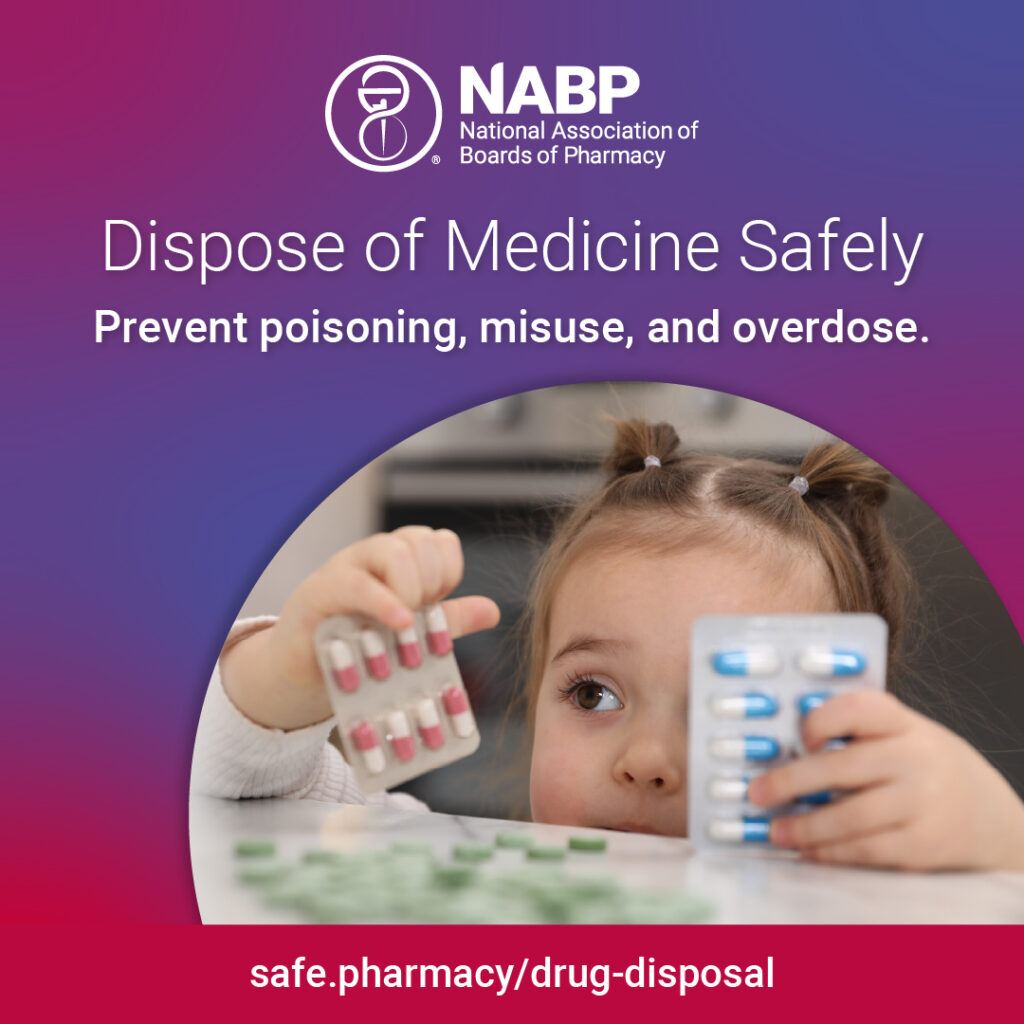 Infographic describing the risk of unsecured prescriptions in the home for children.