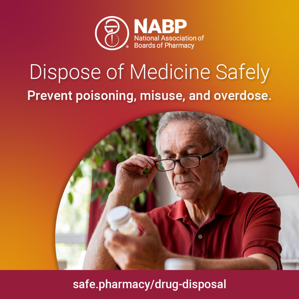 Infographic describing the risk of unsecured prescriptions in the home for the elderly.